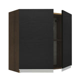 Gabinete Superior 70 cm 2 Puertas Marrón/Negro Glamy