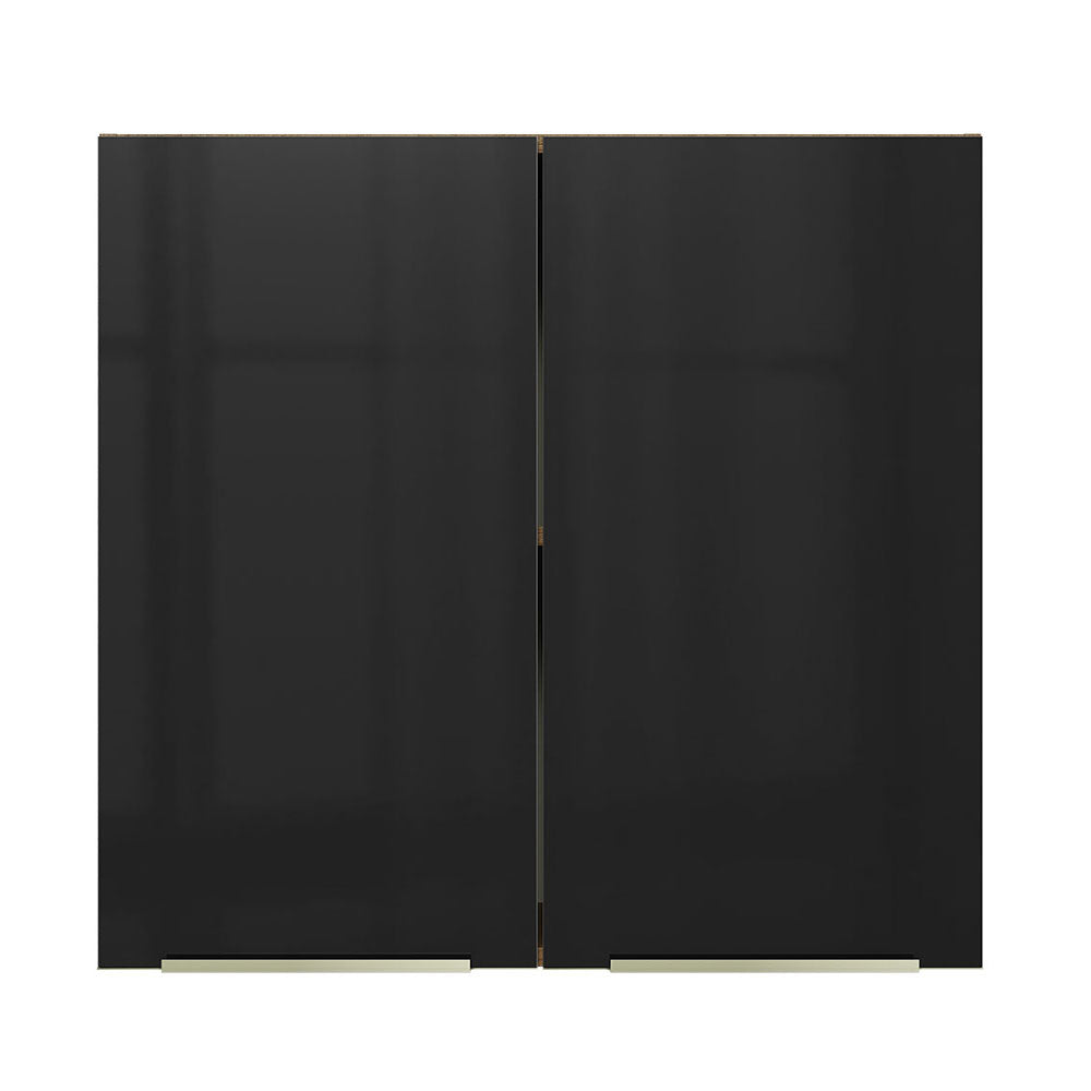 Gabinete Superior 70 cm 2 Puertas Lux Marrón/Negro