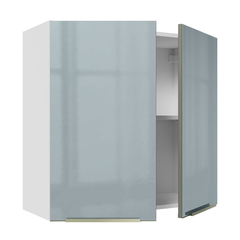 Gabinete Superior 70 cm 2 Puertas Lux Blanco/Gris