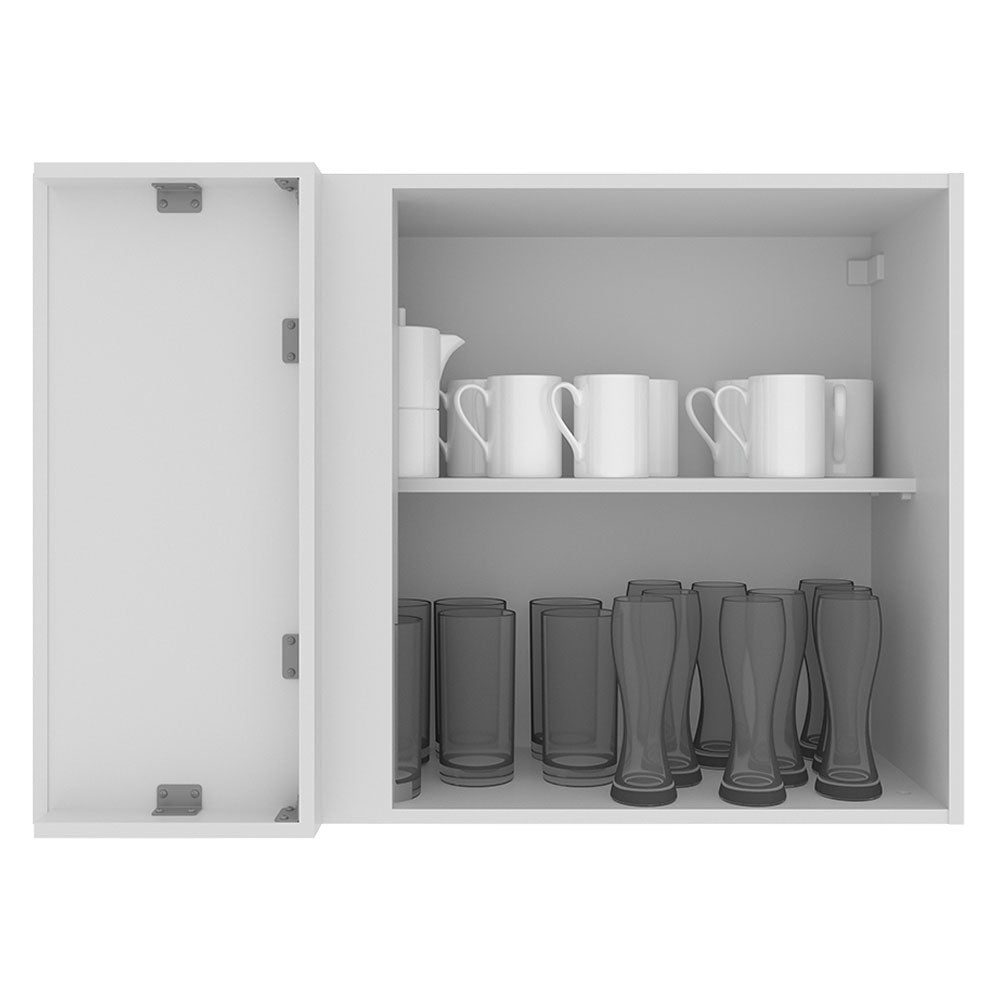 Gabinete Superior Esquinero 94 cm 1 Puerta Blanco Stella Madesa