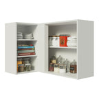 Gabinete Superior Esquinero 166 cm 1 Puerta 3 Nichos Blanco Stella Madesa