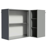 Gabinete Superior de Esquina 1 Puerta y Botellero Nice Gris