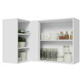 Gabinete Superior Esquinera para Línea 60 cm de Profundidad Blanco/Gris Vik Madesa