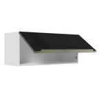 Gabinete Superior 80 cm 1 Puerta Abatible Blanco/Negro Lux Madesa