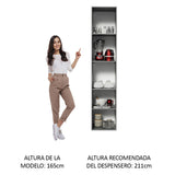 Despensero 40 cm 2 Puertas Sin Patas Nice Gris