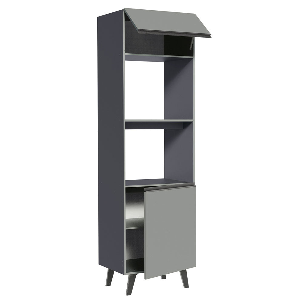 Mueble para Horno 60 cm 3 Puertas Gris Nice Madesa