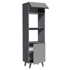 Mueble para Horno 60 cm 3 Puertas Gris Nice Madesa