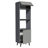 Mueble de cocina para Horno/ Microondas 60 cm Sin cajones Nice Gris