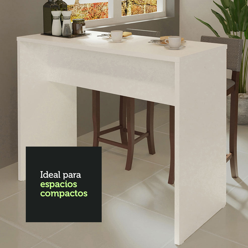 Barra de Cocina 115 cm Lux, Glamy y Agata Blanco