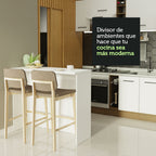 Isla de Cocina con Encimera 120 cm Blanco Madesa