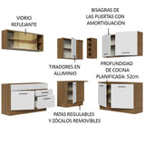 Cocina Integral Esquinera 389cm Marrón/Blanco Agata 01