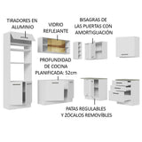 Cocina Integral Esquinera 399cm Blanco Agata 01