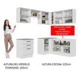 Cocina Integral Esquinera 399cm Blanco Agata 02