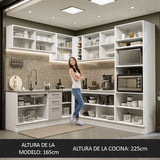 Cocina Integral de Esquina 459cm Blanco/Crema Agata 01