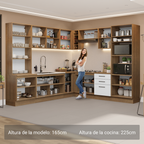 Cocina Integral 549cm Marrón/Blanco Agata 01