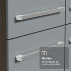 Cocina Integral Esquinera 417cm Marrón/Gris Emilly 02