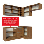 Cocina Integral Esquinera 349cm Marrón Glamy 06