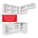 Cocina Integral Esquinera 349cm Blanco Glamy 07