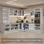 Cocina Integral 549cm Blanco Glamy 01