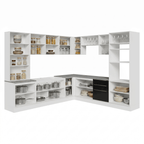 Cocina Integral 566cm Blanco/Negro Lux 01