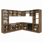 Cocina Integral 566cm Marrón/Negro Lux 01