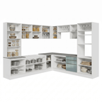 Cocina Integral 566cm Blanco/Gris Lux 01