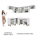 Cocina Integral de Esquina 402cm Blanco Reims 03