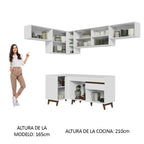 Cocina Integral de Esquina 402cm Blanco Reims 04
