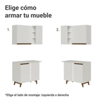 Cocina Integral Esquinera 452cm Blanco Reims 01