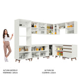 Cocina Integral Esquinera 462cm Blanco Reims 01