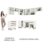 Cocina Integral Esquinera 462cm Reims Blanco 03