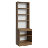 Kit Gabinete + Vitrina 70 cm Marrón/Gris Agata 02