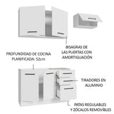 Cocina Compacta 180cm Blanco Agata 09