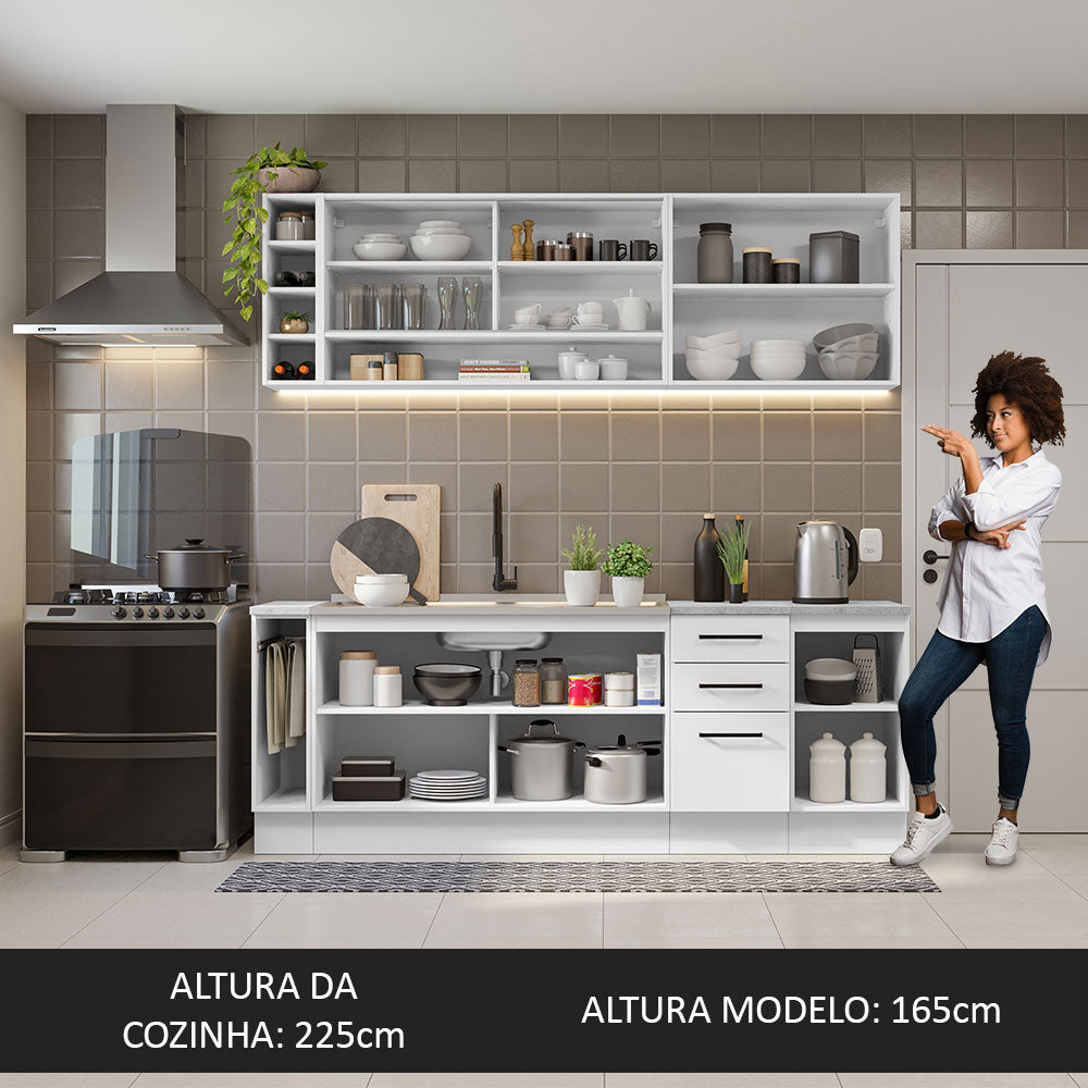 Cocina Integral 220cm Blanco Agata de Thêmis