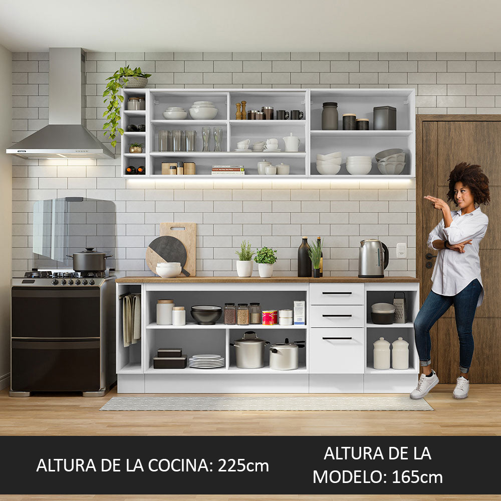 Cocina Integral 220 cm Blanco Agata Madesa