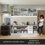 Cocina Integral 220 cm Blanco Agata Madesa