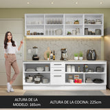Cocina Integral 240 cm x 60 cm Blanco Agata 02