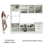 Cocina Integral 250cm Blanco Agata 01