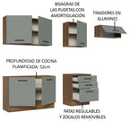 Cocina Integral 260 cm Marrón/Gris Agata Madesa