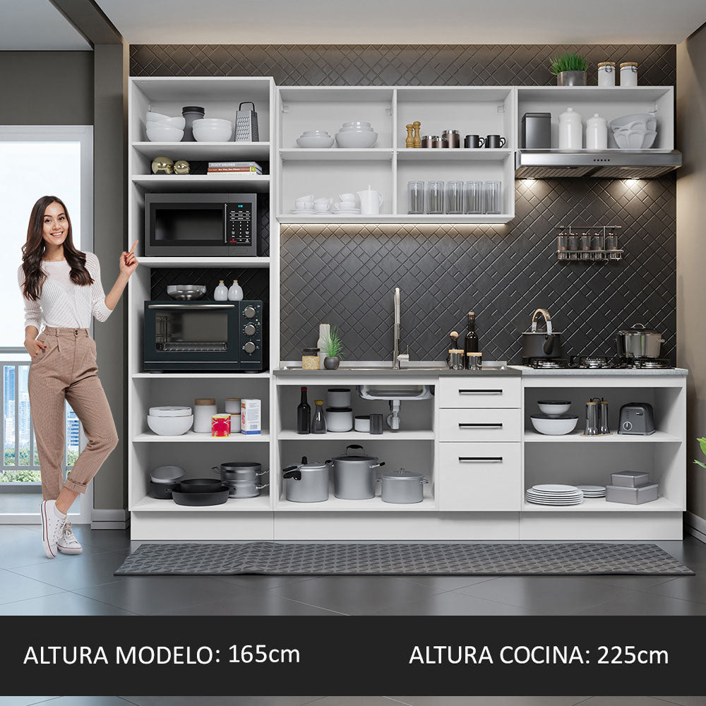 Cocina Integral 270cm Blanco Agata 01
