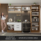Cocina Integral 270 cm Marrón/Blanco Agata Madesa