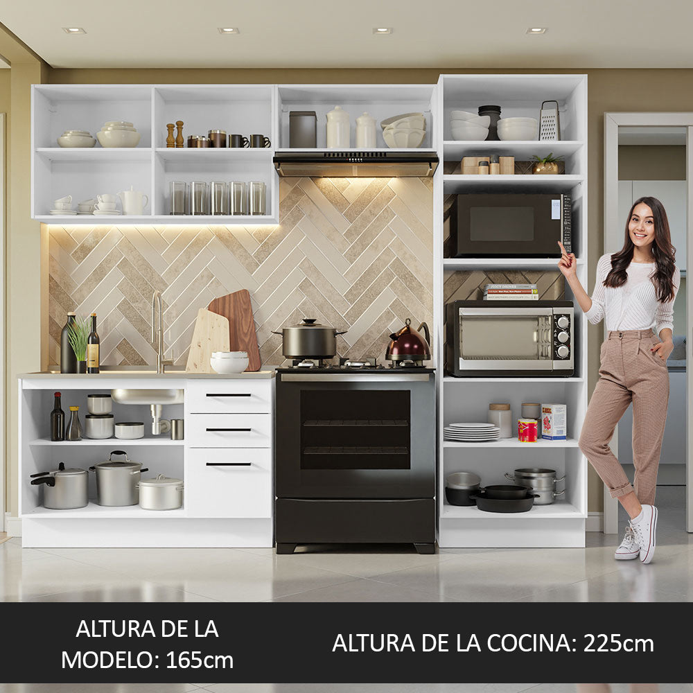 Cocina Integral 270cm Blanco Agata 08