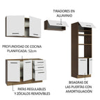 Cocina Integral 270 cm Marrón/Blanco Agata Madesa
