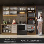 Cocina Integral 270 cm Marrón/Crema Agata Madesa