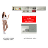 Cocina Integral 280cm Blanco/Gris Agata 01