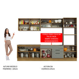 Cocina Integral 310cm Marrón/Gris Agata 01