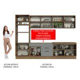 Cocina Integral 310cm Marrón/Gris Agata 02