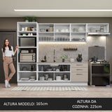 Cocina Integral 330cm Blanco/Crema Agata Madesa 01