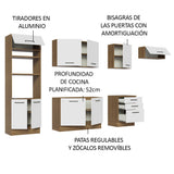 Cocina Integral 330cm Marrón/Blanco Agata 01