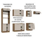 Cocina Integral 330cm Marrón/Crema Agata 01